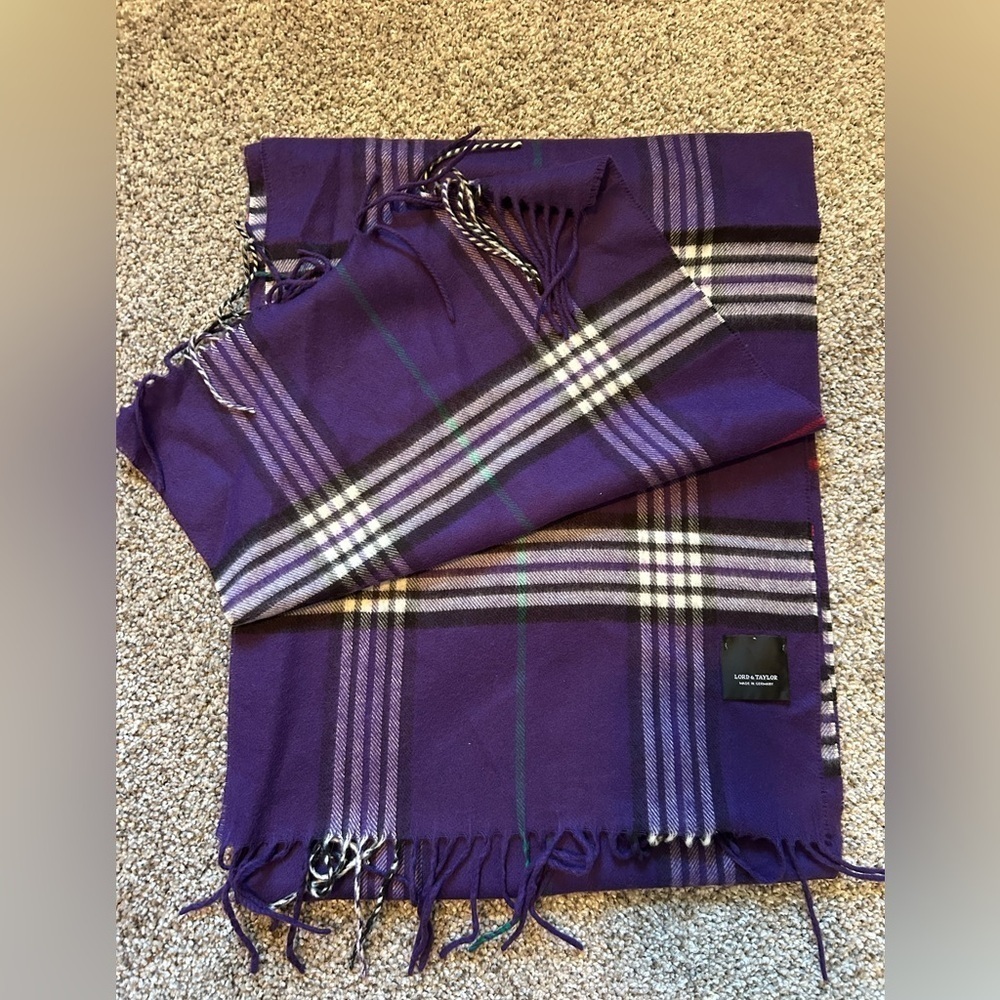 Lord and TayloR purple plaid scarf